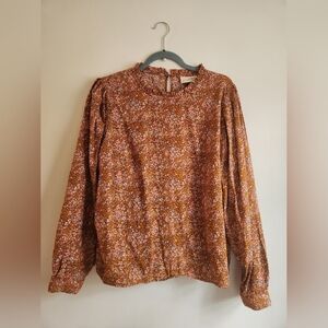 Floral Long Sleeve Blouse Size XL